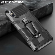 KEYSION เคสกันกระแทกสำหรับ iPhone XS Max XR ซิลิโคน + โทรศัพท์พีซีฝาหลังสำหรับ iPhone X XS