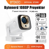 ByteNerd HY260Pro Projector 240 ANSI Lumens 1080P Support 4K Android 11 Portable Smart Projector Aut