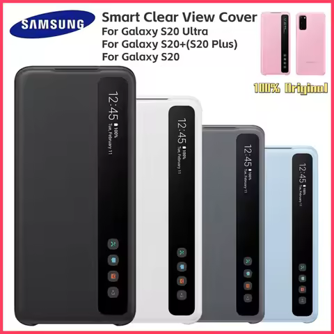 Original SAMSUNG Mirror Clear S-View Cover Phone Case For Samsung Galaxy S20 S20+ S20Ultra S20 Ultra