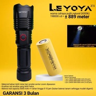 Leyoya Z1 Senter Super Terang 20 Watt 1500 Lumens 2 baterai 26650 3000 kelvin 1200 meter