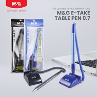 M&G E-TAKE Table Pen 0.7mm - 2 Colors, Ball Point Pen, Convenient Pen Holder for Office, Retail, and