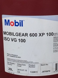 Mobilgear 600XP 220 /20 Ltrs.น้ำมันเกียร์อุตสาหกรรมโมบิล มี7เบอร์ ค่าความหนืดISO VG68 VG100 VG150 V