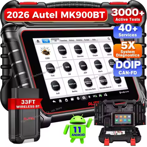 Autel MaxiCOM MK900BT Scanner MK900 BT Diagnostic Tool Bidirectional Scanner with CAN FD/DoIP, Upgra