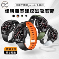 61S Serasi dengan Garmin Fenix ​​8/Fenix ​​7X Pro Epix Liquid Silicone Magnetic Strap