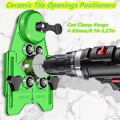 11-Pc Diamond Hole Saw Kit with Suction Guide Plate – 4mm-83mm HandKit Drill Bits for Tile/Glass/Mar