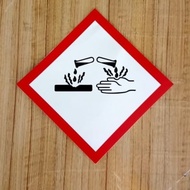 STICKER KOROSIF SYMBOL WASTE B3