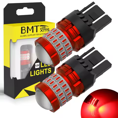 BMTxms 2PCS Red P21W P21/5W BAW15D PR21/5W BAZ15D P21/4W 3157 P27 W21W W21/5W LED Brake Rear Tail Li