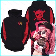 BH2 Mori Calliope HoloLive VTuber Cosplay Hoodie - 3D Printed Long Sleeve Plus Size