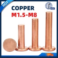 Copper countersunk head rivets GB869 percussion type flat head flat cone head solid rivets Copper d 