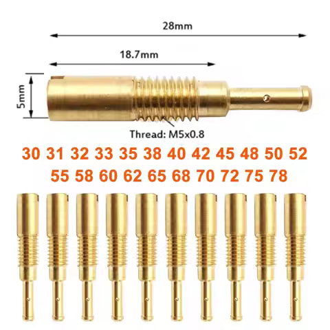 New Slow Pilot Jet 5mm M5x0.8 For Keihin Vice PZ19 70 100cc Scooter Motorcycle Carburetor Size 30 31