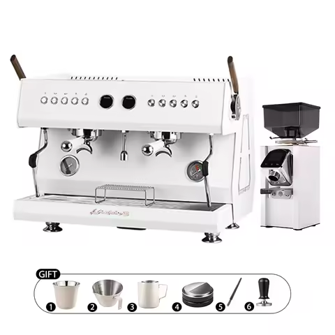 Commercial Coffee Machine CRM3211A, 2 Composite Brewing Heads, Independent Multi Boiler System, Auto