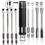 8 in 1 Screwdriver Hobby Hardware Repair Tools Kit For RC Car Drone Plane Hex Philip Spanner Socket 