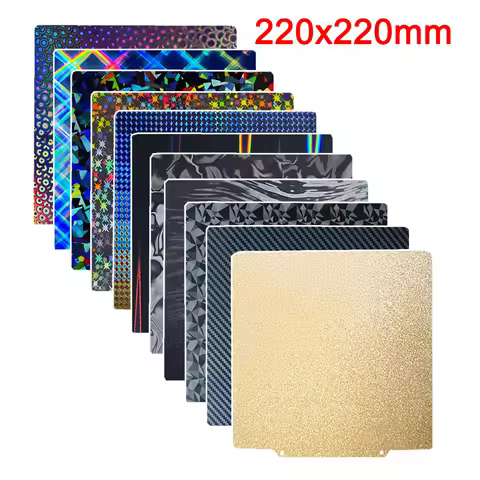 220x220mm PEI Sheet for Anet A8 A6 Wanhao Duplicator i3 Build Plate Spring Steel Sheet Double Sided 
