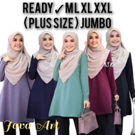 Java ART - Blouse Tops For Women MODERN Long Sleeve Work Clothes BIG SIZE JUMBO Official Clothes Teaching Clothes Work Tops SIZE PLUS VIRAL MUSLIMAH Clothes Latest Malay Women's BATIK Suits MODERN Women's 2022 Clothes KURUNG MALAYSIA 2022 Uniforms