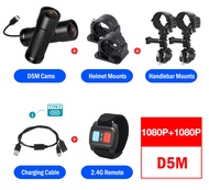 VSYS SYS เลนส์คู่ หมวกกันน็อคมอเตอร์ไซค์ กล้องด้านหน้าและด้านหลัง 1080p wifi กล้องกีฬา มุมมองกว้าง 1