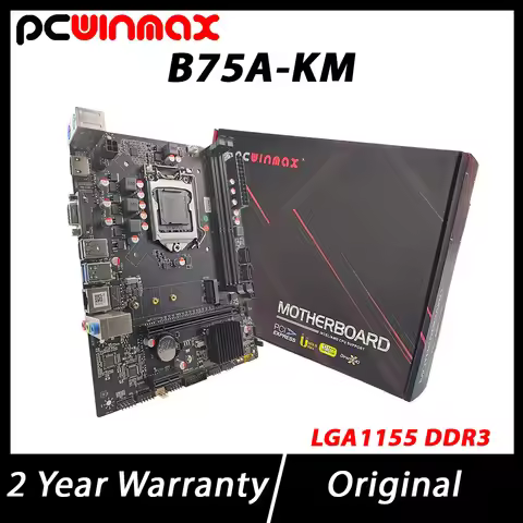 PCWINMAX B75A-KM LGA 1155 Dual Channel DDR3 up to 16GB Micro ATX Gaming Motherboard B75 For Core I7 