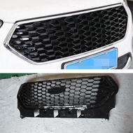 Glossy Black Front Bumper Grille For Ford Escape Kuga 2017 2018 2019 Honeycomb Mesh Grill Front Bumper Mask Cover