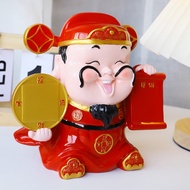 Creative Desktop Cash Register Decoration] Chinese Style Home Crafts God of Wealth Lord Money Fortun