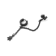 BT46 Personality style black stainless steel women's earrings