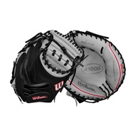 Wilson 2024 A1000 CM33 33” Baseball Catcher’s Mitt - Silver/Black/Red, Right Hand Throw Wilson 2024 