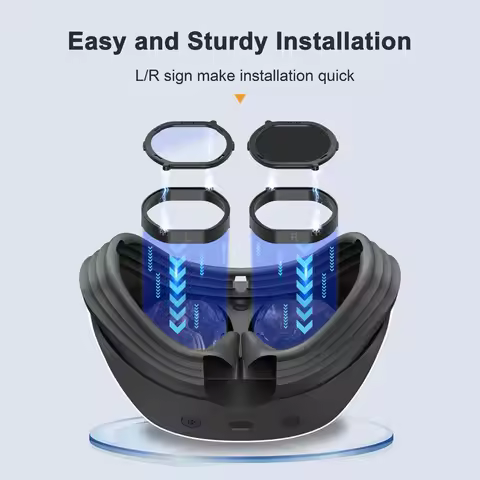 PSVR2 Lens Protector Cover Kit Anti-Scratch Blue Light Blocking Glasses Spacer Ring Compatible with 