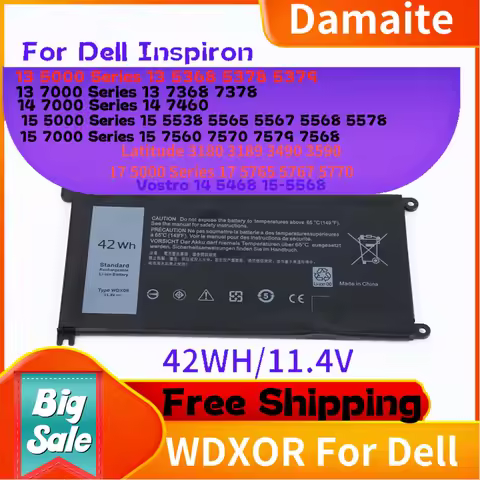WDXOR Replacement Laptop Battery for Dell Inspiron 13 15 5000 7000 Series 5570 7579 Vostro 5468 P69G