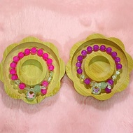 Miss Ace Jewelry Glass Bracelet CIRCLE BUTTERFLY H492A