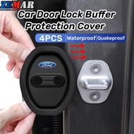 4Pcs Ford Silicone Car Door Lock Protection Cover Door Lock Shock Absorber Silent Accessories for Fo
