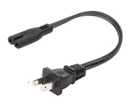 Short 1-Feet C7 Power Cord, Short One Foot Figure 8 Power Cable, 1 Feet 2-Prong to IEC C7 Short Powe