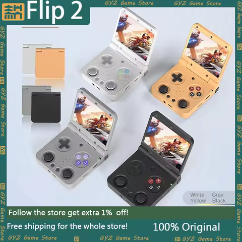 Miyoo Flip V2 Handheld Fold Retro Gaming Consoles Players Portable Video Game 3.5'' IPS Linux System