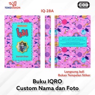 IQ 28A Custom Children's Iqro Book with Name and Photo, Color Contents Black and White/ - Iqra Volum