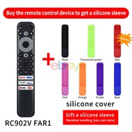 New Genuine RC902V FAR1 For TCL Voice TV Remote Control X925 75X925 With Cover