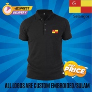HEBAT [SULAM] BEST DESIGN SALENGOR FLAG LOGO POLO EMBROIDERY BAJU LELAKI PEREMPUAN POLO TEE!! 100% C
