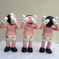 Mand Kaws Yue Minjun doll hand-made model 30cm action figure Fashion trend toy doll desktop ornaments decoration display