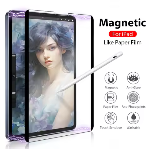 Magnetic Film For Ipad Pro 13 11 12.9 10 9 9th 10th 10.2 Generation Screen Protector For Air 5 4 3 2