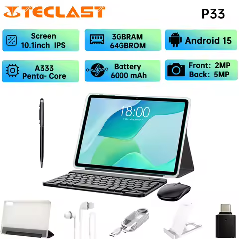 Teclast P33 new tablet, Android 15 10.1-inch 1280X800, 9GBRAM+64GBROM, WIFI, Type-C charging, with K