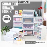 【i.Rumah】 5L/13L/21L/36L Stackable Storage Box Multipurpose Plastic Wardrobe Drawer Rack