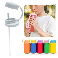 NEX Colorful Silicone Can Leakproof Seal Lid with Straw Beverage Protectors Cover