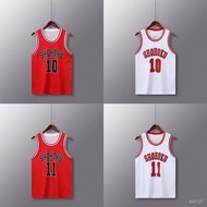 SD Ball Uniform Training Slam Dunk Team Xiangbei No. 10 Sakuragi Flower Road Basketball Vest White A