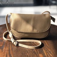 BeeGreen Women Real Leather Small Shoulder Bag Classic Flap Sling Bag Soft Cowhide Messenger Bag Casual Cellphone Pouch