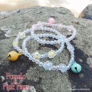 Handmade Clear Bead Cat Necklace - Light Cat Necklace - Aesthetic Cat Necklace, - Custom Cat Necklac