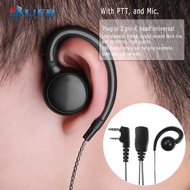 1.2m Earphone Earpiece 180 Swivel 2 Pin Earphone Headset Earpiece with Mic PTT for 2 Way Radio Walki