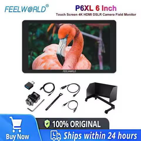 FEELWORLD P6XL 6-inch aluminum built-in battery photography monitor 4K HDMI-compatible high brightne