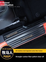 Wrangler Threshold Strip Dedicated to 18-24 Models jeep Wrangler JL Modified Accessories 4xe Welcome