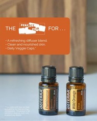 美國品牌 doTERRA 多特瑞 改善心情 系列 套裝 共兩支 乳香精油 及 野橘精油 Frankincense & wild orange essential oil  提神 潔淨 淨化 空氣 清新