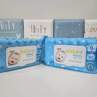 Baby Wipes ทิชชู่เปียกเด็ก ปราศจากแอลกอฮอล์ ไม่มีน้ำหอม ไม่ระคายเคือง 40,80 แผ่น G Sure Plus