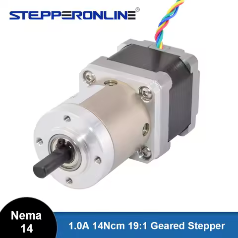 Nema 14 Stepper Motor Gear Ratio 19:1 Planetary Gearbox Motor 1.0A Extruder Gear for DIY CNC Robot 3