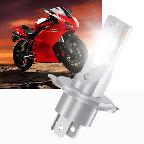 1PC LED H4 H7 Motorcycle Scooter LED H4 HS1 9003 HB2 Bulb Headlight 15000LM Super Bright Wireless La