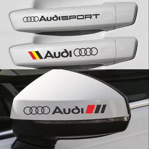 Car Door Handle Decoration Sticker Wiper Rearview mirror Decal For Audi Sline A3 A4 B8 8P B9 8V B6 A