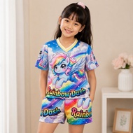 Junior Kids Jersey Set Ages 2-7 Years Unicorn Pony Printing Latest Viral Trend